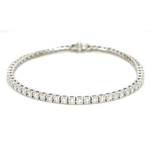 14kt White Gold 3.06ctw Diamond Tennis Bracelet