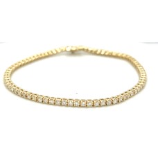 14kt Yellow Gold 2.03ctw Diamond Tennis Bracelet