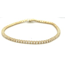 14kt Yellow Gold 2.03ctw Diamond Tennis Bracelet