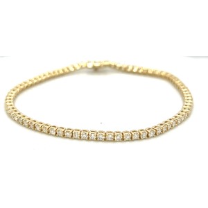 14kt Yellow Gold 2.03ctw Diamond Tennis Bracelet