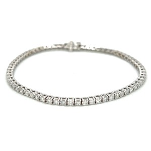 14kt White Gold 4.03ctw Diamond Tennis Bracelet