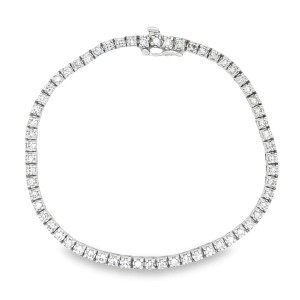 Estate 14kt White Gold 2 Carat Diamond Line Bracelet