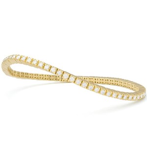 Facet Barcelona 14kt Yellow Gold 4.30-carat Diamond Stretch Bracelet