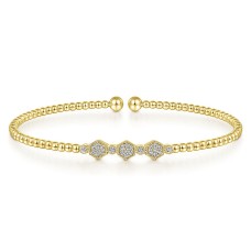 Gabriel & Co. 14kt Yellow Gold And Diamond "Bujukan" Cuff Bracelet