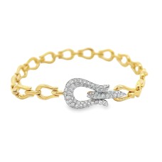 18kt Yellow Gold Diamond Buckle Bracelet