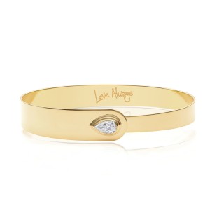Phillips House 18kt Yellow Gold "Love Always" Diamond Bangle Bracelet