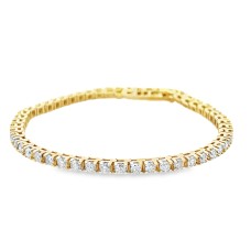 Estate 14kt Yellow Gold Diamond Tennis Bracelet