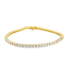 14kt Yellow Gold 4.07 Ctw Diamond Tennis Bracelet