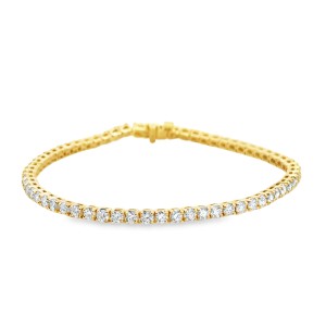 14kt Yellow Gold 4.07 Ctw Diamond Tennis Bracelet