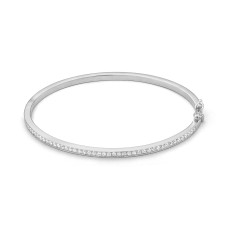 Facet Barcelona 14kt White Gold Diamond Bangle Bracelet Facet Barcelona 14kt White Gold Diamond Bangle Bracelet