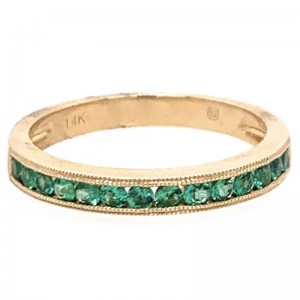 14kt Yellow Gold Emerald Band Ring