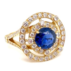 Gumuchian 18kt Yellow Gold "Carousel" Sapphire And Diamond Ring