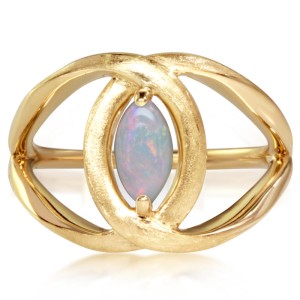 Parle 14kt Yellow Gold Australian Opal Infinity Ring
