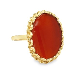 Estate 14kt Yellow Gold Carnelian Ring