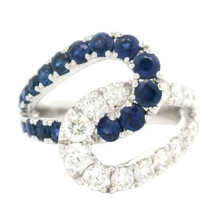 Christophe Danhier 18kt White Gold Sapphire And Diamond Ring