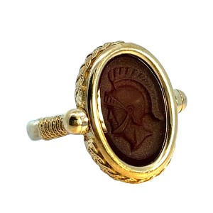 Estate 18kt Yellow Gold Apollo/ Intaglio Flip Ring
