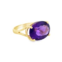Estate 14kt Yellow Gold Amethyst Ring