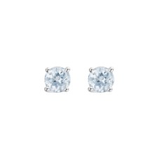 14kt White Gold Aquamarine Stud Earrings