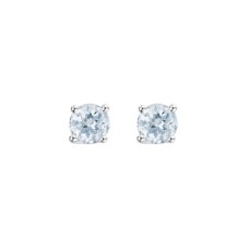 14kt White Gold Aquamarine Stud Earrings