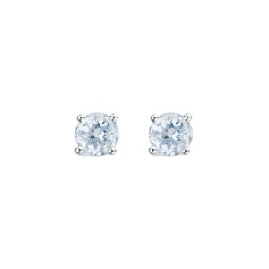 14kt White Gold Aquamarine Stud Earrings