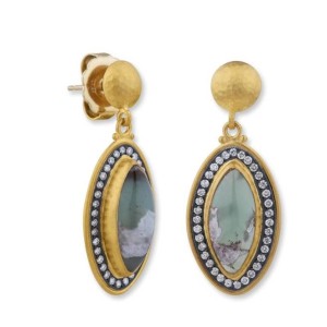 Lika Behar 24kt Yellow Gold And Oxidized Silver "My World" Earrings