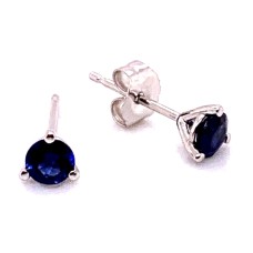 14kt White Gold 0.44-carat Sapphire Stud Earrings