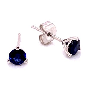 14kt White Gold 0.44-carat Sapphire Stud Earrings