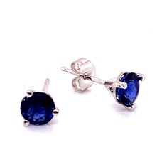 14kt White Gold 1.53-carat Sapphire Stud Earrings