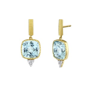 Sloane Street 18kt Yellow Gold, Blue Topaz And Diamond Earrings