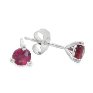14kt Yellow Gold 0.60-carat Ruby Stud Earrings