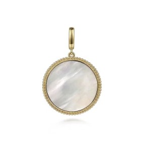 Gabriel & Co. 14kt Yellow Gold Mother Of Pearl Enhancer Pendant