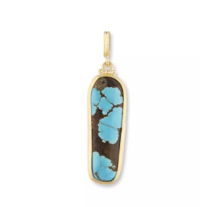 Lika Behar 24kt Yellow Gold Turquoise "My World" Pendant Necklace