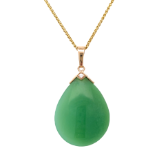 Kabana 14kt Yellow Gold Chrysoprase And Diamond Pendant Necklace