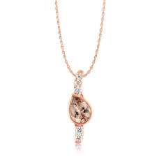 Parle 14kt Yellow Gold Lotus Garnet And Diamond Pendant Necklace