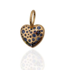 Lawson Dahl 18kt Yellow Gold "Love Heart" Sapphire Pendant
