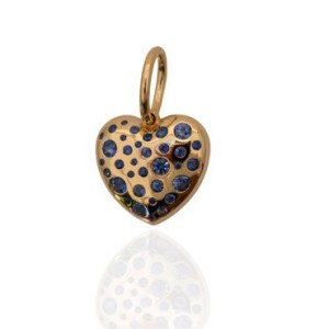Lawson Dahl 18kt Yellow Gold "Love Heart" Sapphire Pendant