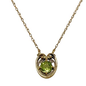 Estate Victorian 14kt Yellow Gold Peridot Necklace