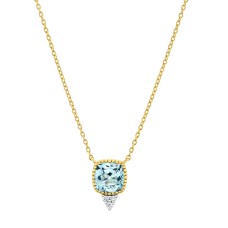 Sloane Street 18kt Yellow Gold, Blue Topaz And Diamond Necklace