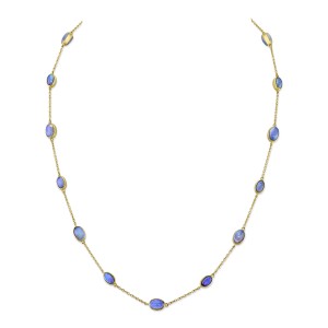 Sloane Street 18kt Yellow Gold Opal Station Necklace