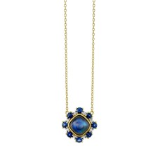 Sloane Street 18kt Yellow Gold Moonstone, Sapphire And Diamond Necklace