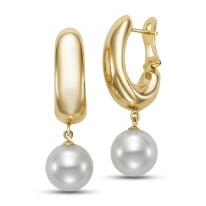 Mastoloni 14kt Yellow Gold Pearl Dangle Earrings