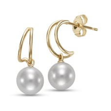 Mastoloni 14kt Yellow Gold Pearl Dangle Earrings