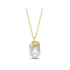 Mastoloni 14kt Yellow Gold "Fireball" Pearl Pendant