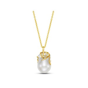 Mastoloni 14kt Yellow Gold "Fireball" Pearl Pendant