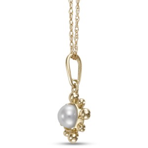Mastoloni 14kt Yellow Gold Beaded Freshwater Pearl Pendant Necklace