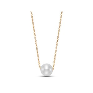 Mastoloni 14kt Yellow Gold "floating" Freshwater Pearl Necklace