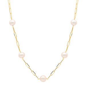 14kt Yellow Gold South Sea Pearl Tin Cup Necklace