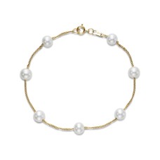 Mastoloni 14kt Yellow Gold Freshwater Pearl "tin Cup" 