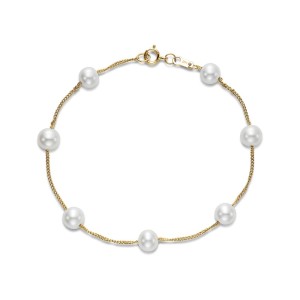 Mastoloni 14kt Yellow Gold Freshwater Pearl "tin Cup" 