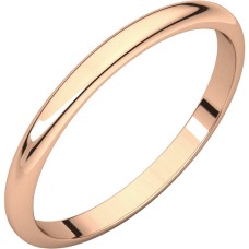 14kt Rose Gold 1.5mm Half-round Wedding Band